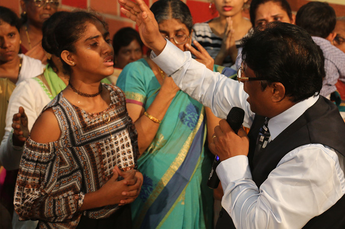 Praise report of Night Vigil held by Grace Ministry at Prayer center in Mangalore here on Oct 7, 2017. Hundreds flocked into the Night Vigil and received instant Healing, Deliverance, and Transformation.